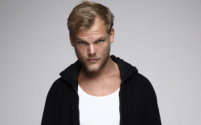 Avicii Swedish DJ, portrait, black sweater, HD wallpaper