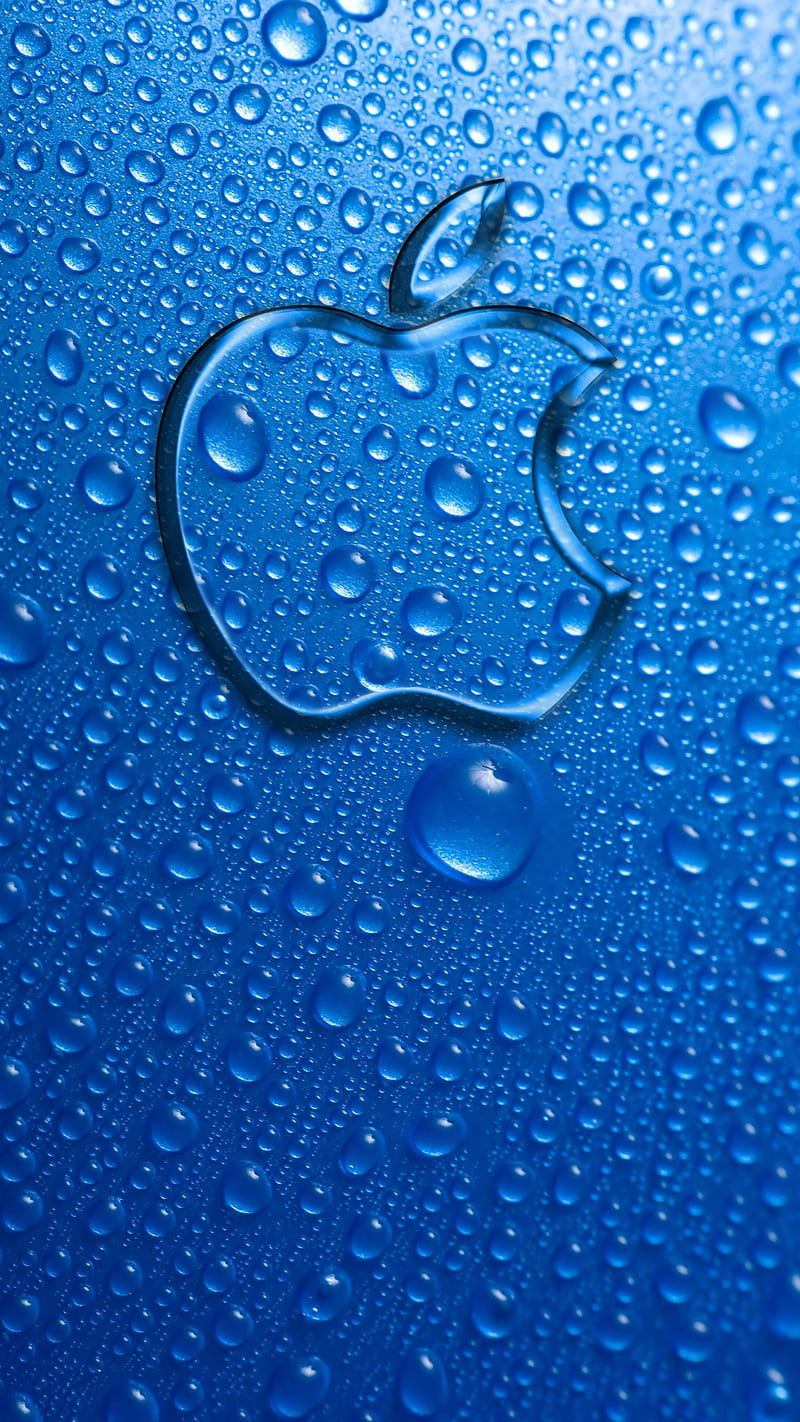 1080P free download | Apple iphone, apple, blue iphone, logo, water, HD ...