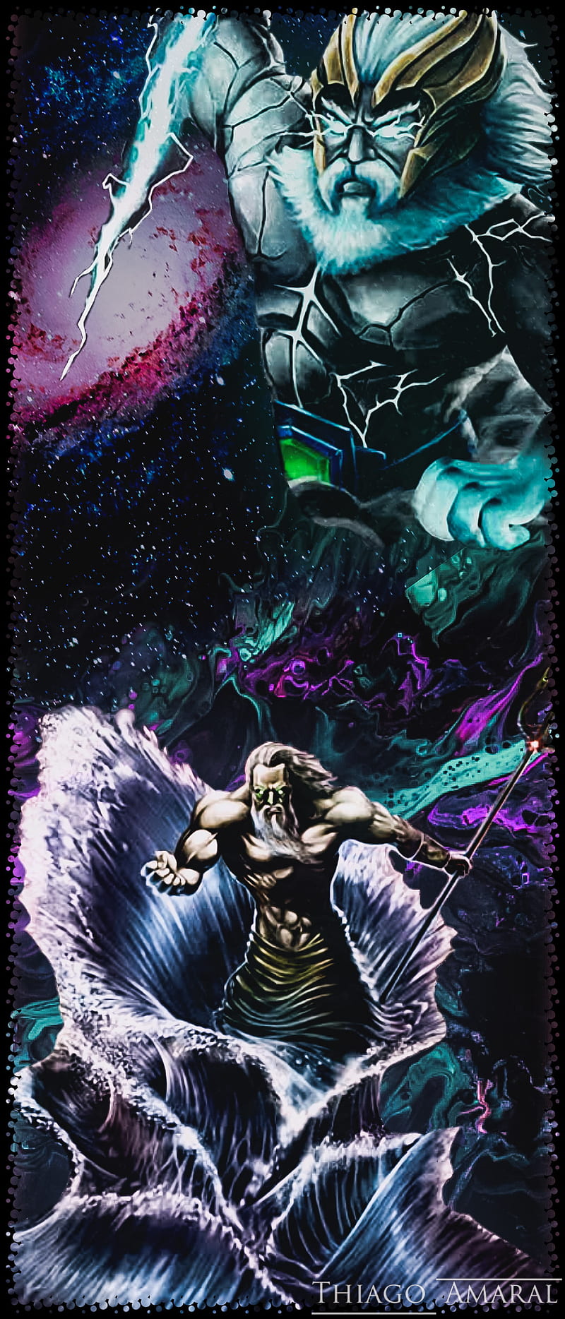 Mitologia Grega, deuses, poseidon, raio, zeus, HD phone wallpaper