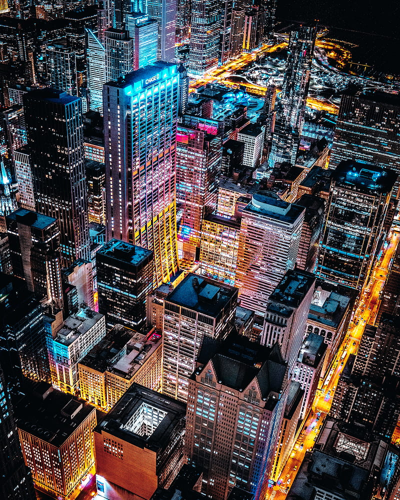 Aerial of concrete buildings, HD phone wallpaper | Peakpx