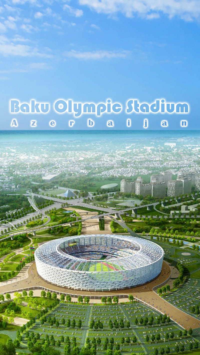 Baku Olympic Stadium, azerbaijan, baku, caucasus, football, olympic, stadium, turk, HD phone wallpaper