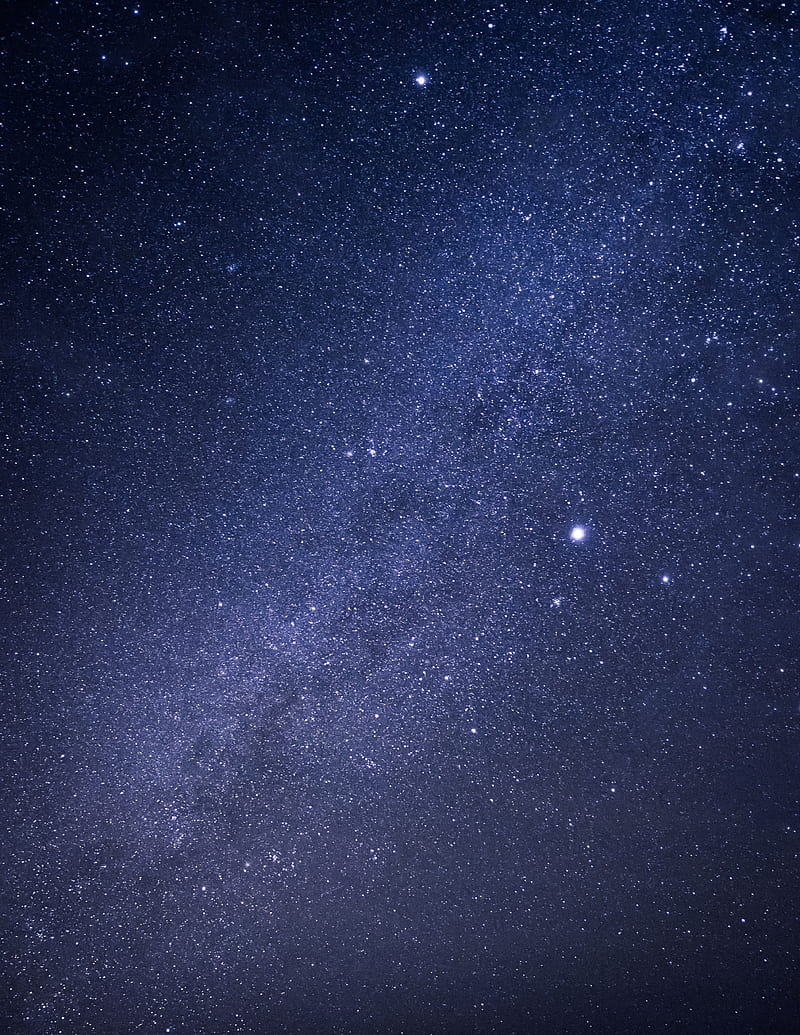 starry sky, stars, space, shine, lilac, HD phone wallpaper