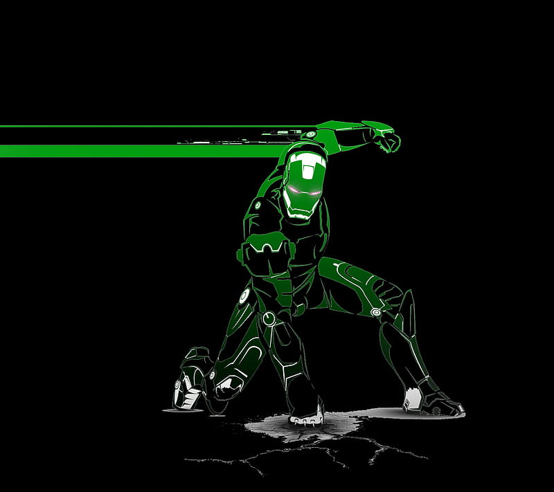 Iron Man, green, ironman, HD wallpaper