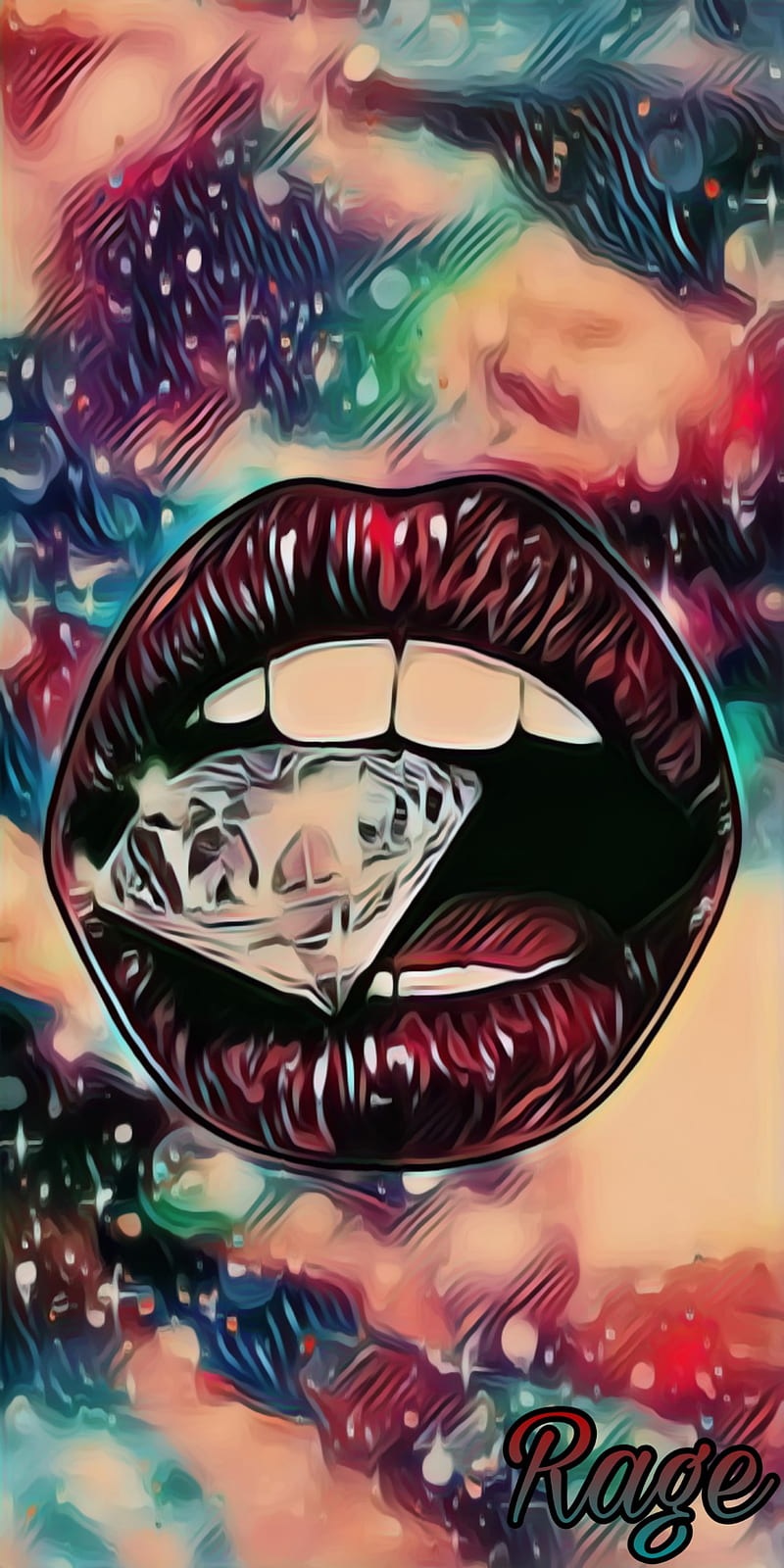 Rage Diamond, lips, HD phone wallpaper