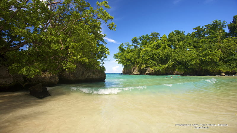 Frenchman's Cove, beach, Cove, Jamaica, Island, HD wallpaper