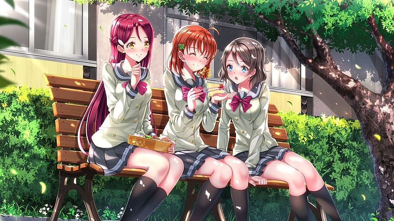 Anime, Love Live!, Love Live! Sunshine!!, Riko Sakurauchi, You Watanabe, Chika Takami, HD wallpaper