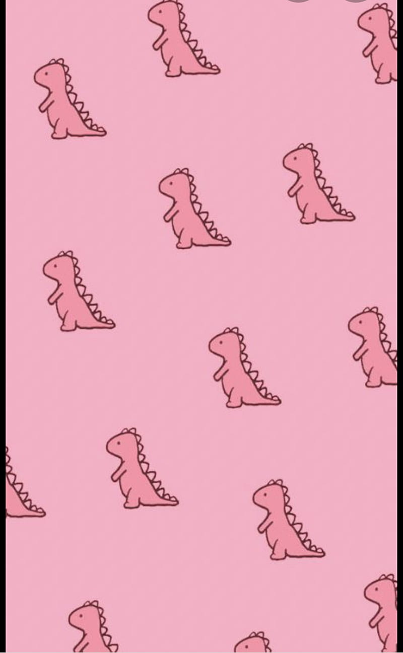 Cute pink dino wallpaper - Digital Art wallpapers - #20243