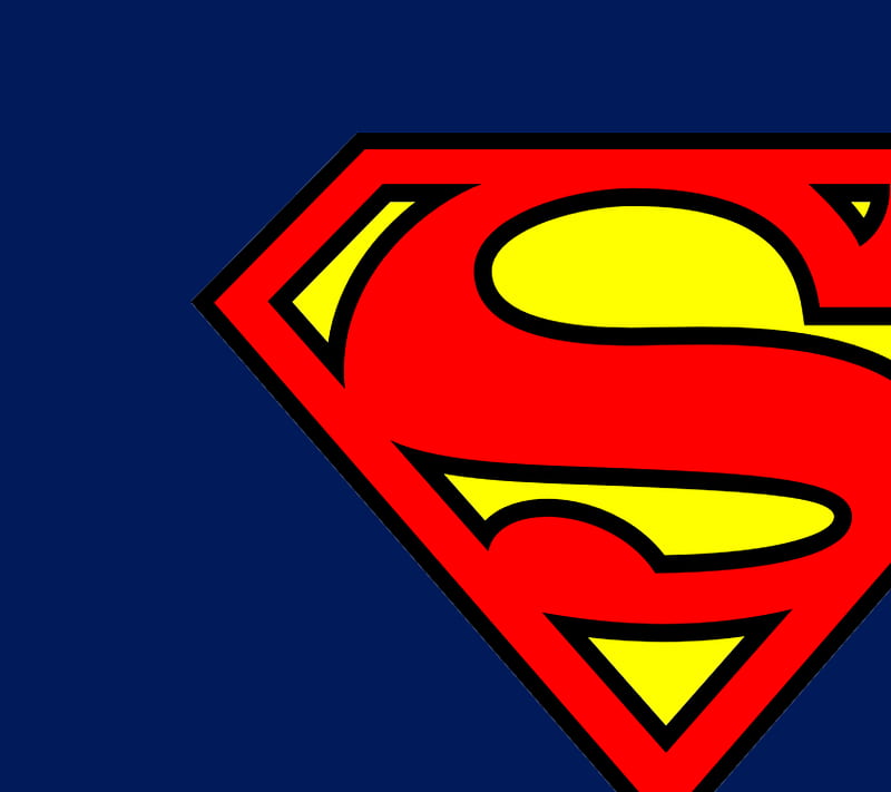Superman, blue, logo, man of steel, red yellow, HD wallpaper