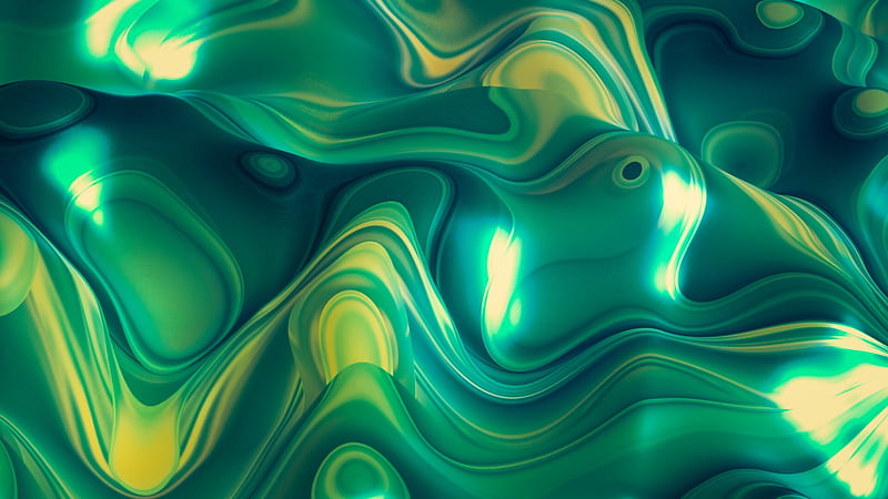 Abstract, texture, maria zaitseva, glossy, green, blue, HD wallpaper