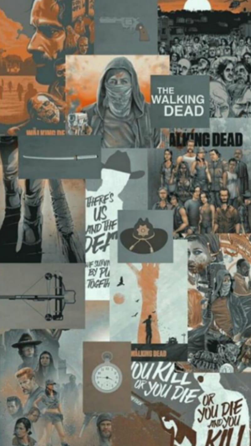 The walking dead, logo, logos, netflix, serie, series, walking dead, zombie, zombies, HD phone wallpaper