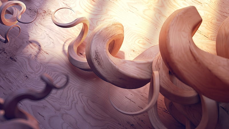 wood shavings spiral shadow-High Quality, HD wallpaper