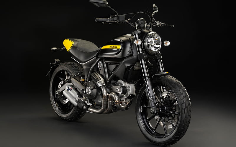 Ducati Scrambler, cool bike, black motorcycle, italian motorcycles, Ducati, HD wallpaper