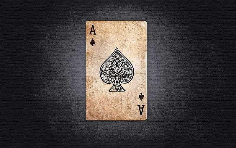ace of spades, playing cards, creative, art, minimal, HD wallpaper