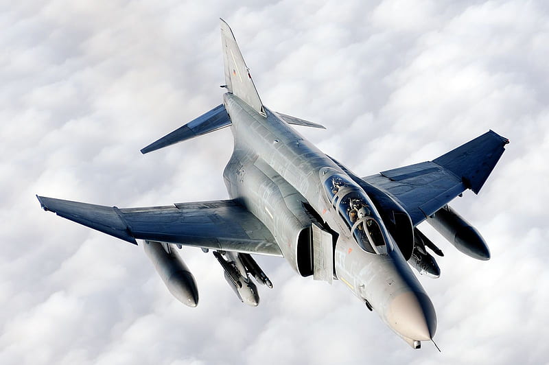 F4 Phantom, f4, jet, jet aircraft, luftwaffe, HD wallpaper