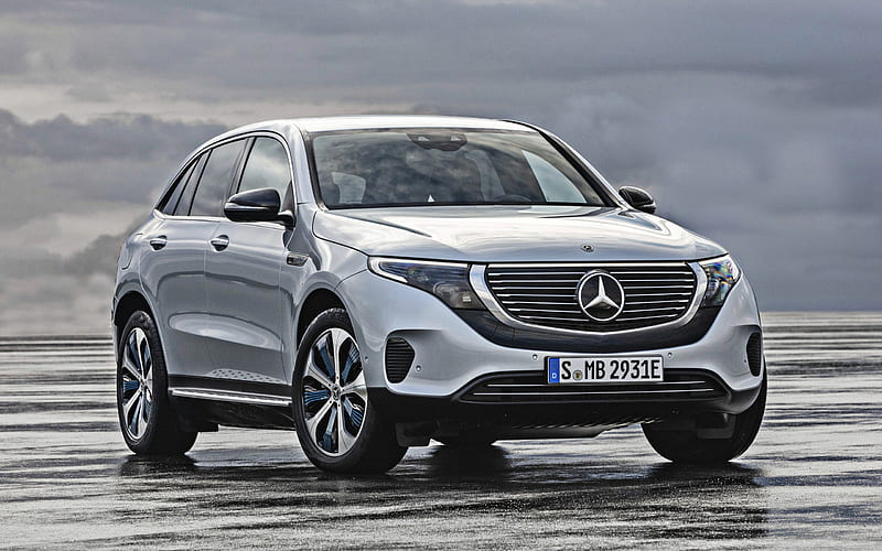 Mercedes-Benz EQC, 2020, electric crossover, front view, exterior, luxury electric cars, Mercedes, HD wallpaper