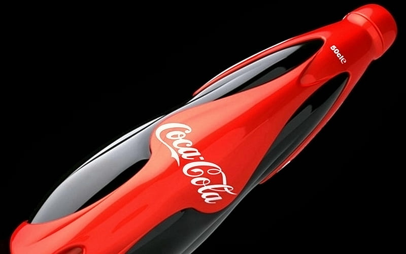Coca Cola in the future, red, fantasy, future, black, coca cola, HD wallpaper