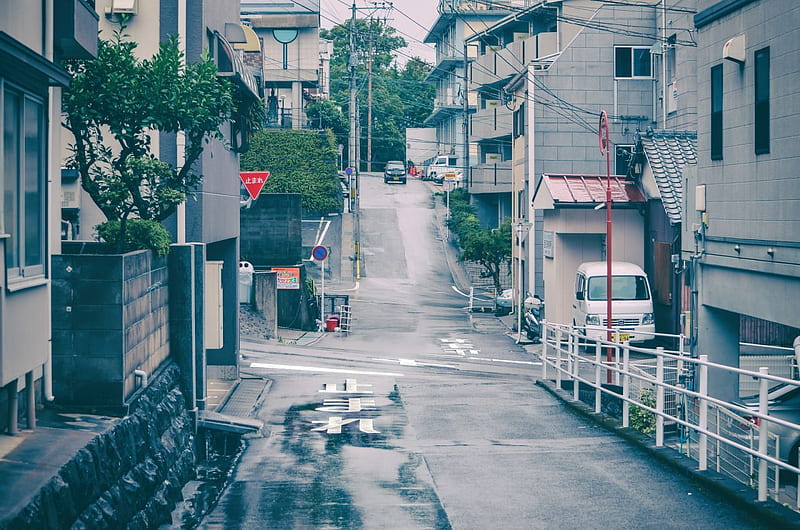 japanesesuburbia. Anime scenery, City aesthetic, Nagasaki japan, Japan Suburbs, HD wallpaper