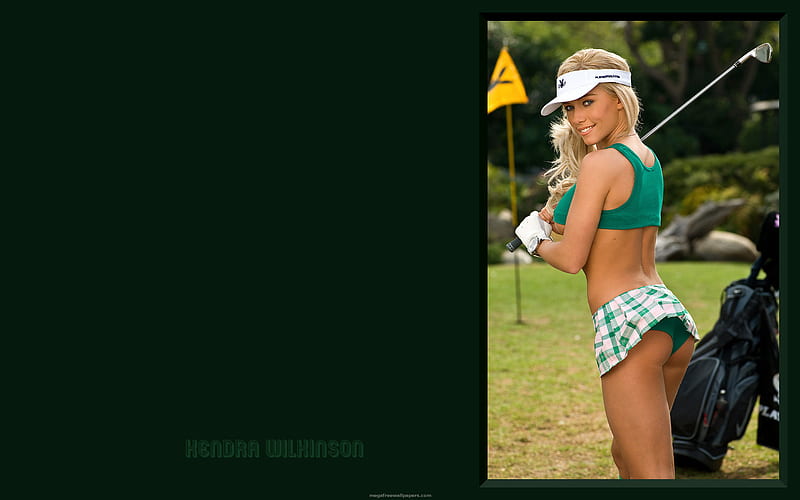 Kendra Wilkinson, female, nice ass, sexy, women, girls next door, golf, playboy, playboy model, HD wallpaper