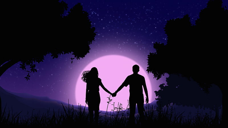 Couple Holding Hands Vector Art , , Background, and, Romance Art, HD wallpaper