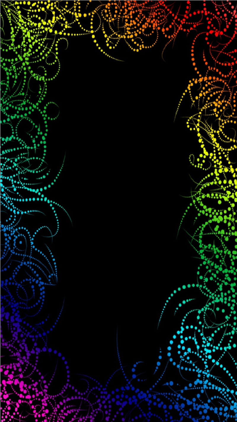 rainbow border, border, desenho, rainbow, swirls, HD phone wallpaper