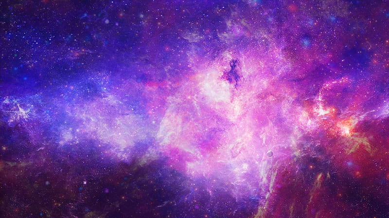 nebula, space, purple, HD wallpaper