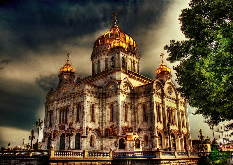 Architecture, Gold, Building, , Church, Cathedral, Dome, Religious, Cathedral Of Christ The Saviour, Cathedrals, HD wallpaper