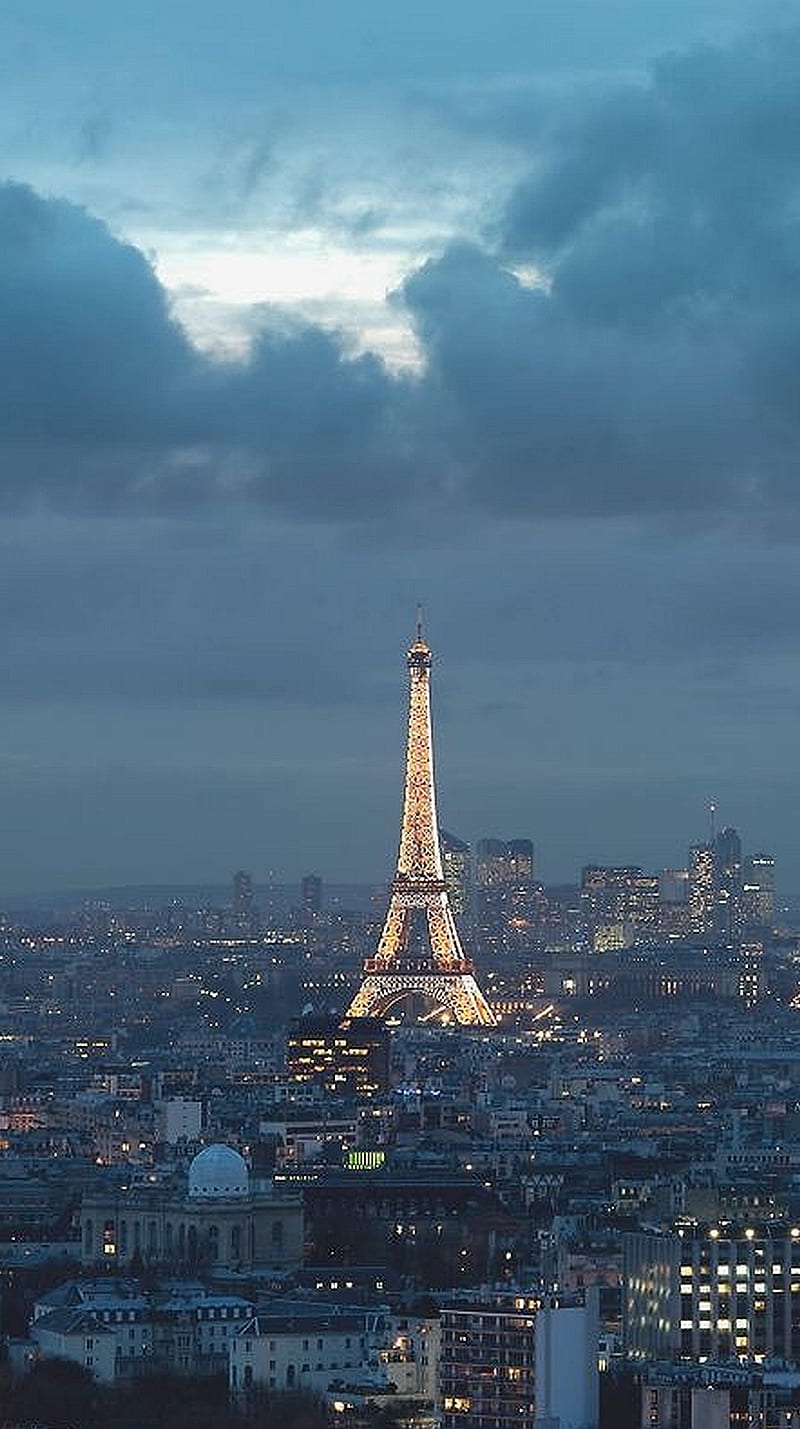 A Night in Paris, Eiffel Towel, HD phone wallpaper