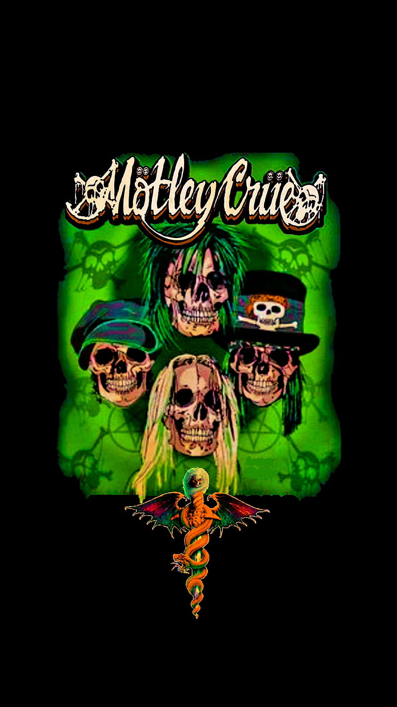 Motley Crue , band, glam metal, heavy metal, lee, mars, neil, punk, sixx, skulls, HD phone wallpaper