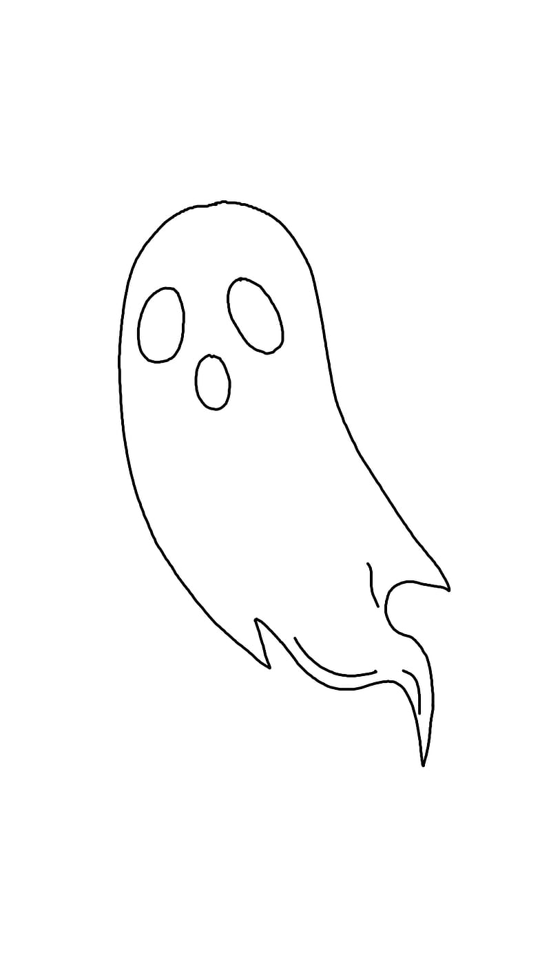 scary ghost drawing