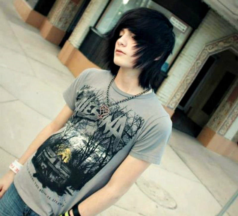 Cute guy model, male, emo, guy, model, teen, punk, black hair, HD wallpaper  | Peakpx
