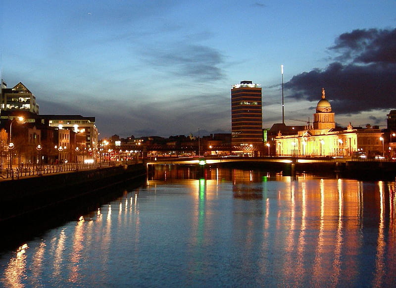 Dublin Docklands, docklands, dublin, landscape, HD wallpaper