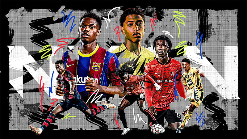 Soccer, Ansu Fati , Jude Bellingham , Eduardo Camavinga, HD wallpaper