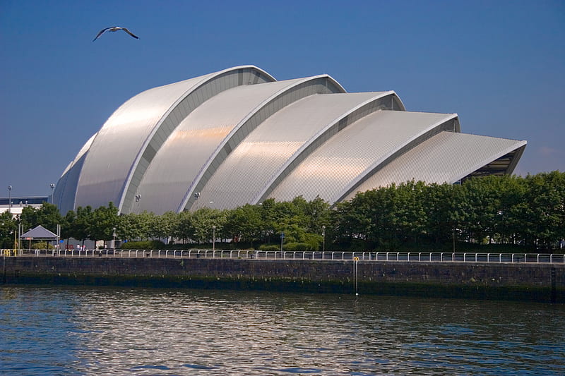 Scotland - Glasgow, Clyde Auditorium (The Armadillo), river clyde, glasgow, scotland, concert hall, HD wallpaper