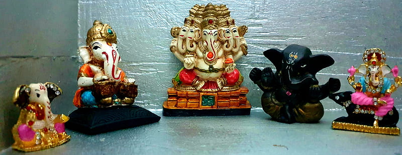 Pancha mukha ganesh, vigneswara, vinayaka, HD wallpaper