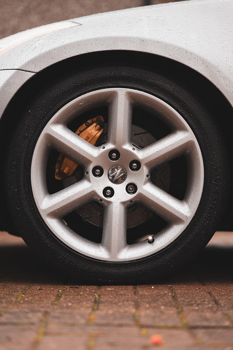 Gray 5 Spoke Wheel With Tire, HD phone wallpaper