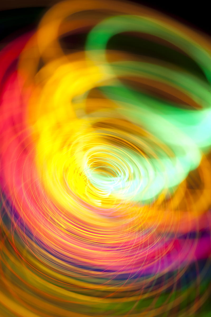 light, colorful, vortex, blur, abstraction, HD phone wallpaper
