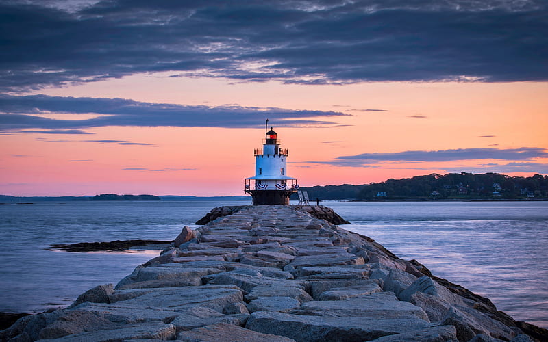 Spring Point Ledge Seashore Portland USA Bing, HD wallpaper