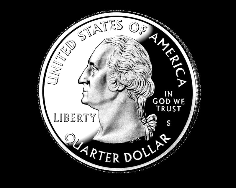 Quarter, money, usa, united states of america, 25 cents, coin, abstract, HD wallpaper