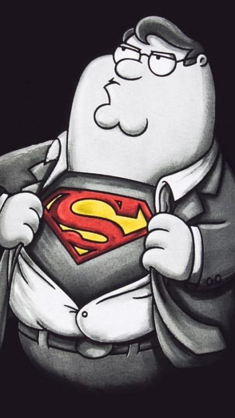 peter griffin super, family guy, peter griffin, superman, HD phone wallpaper