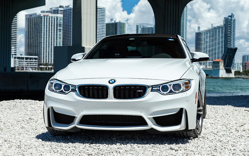 BMW M4, white sports coupe, tuning M4, M Performance, German cars, F83, BMW, HD wallpaper