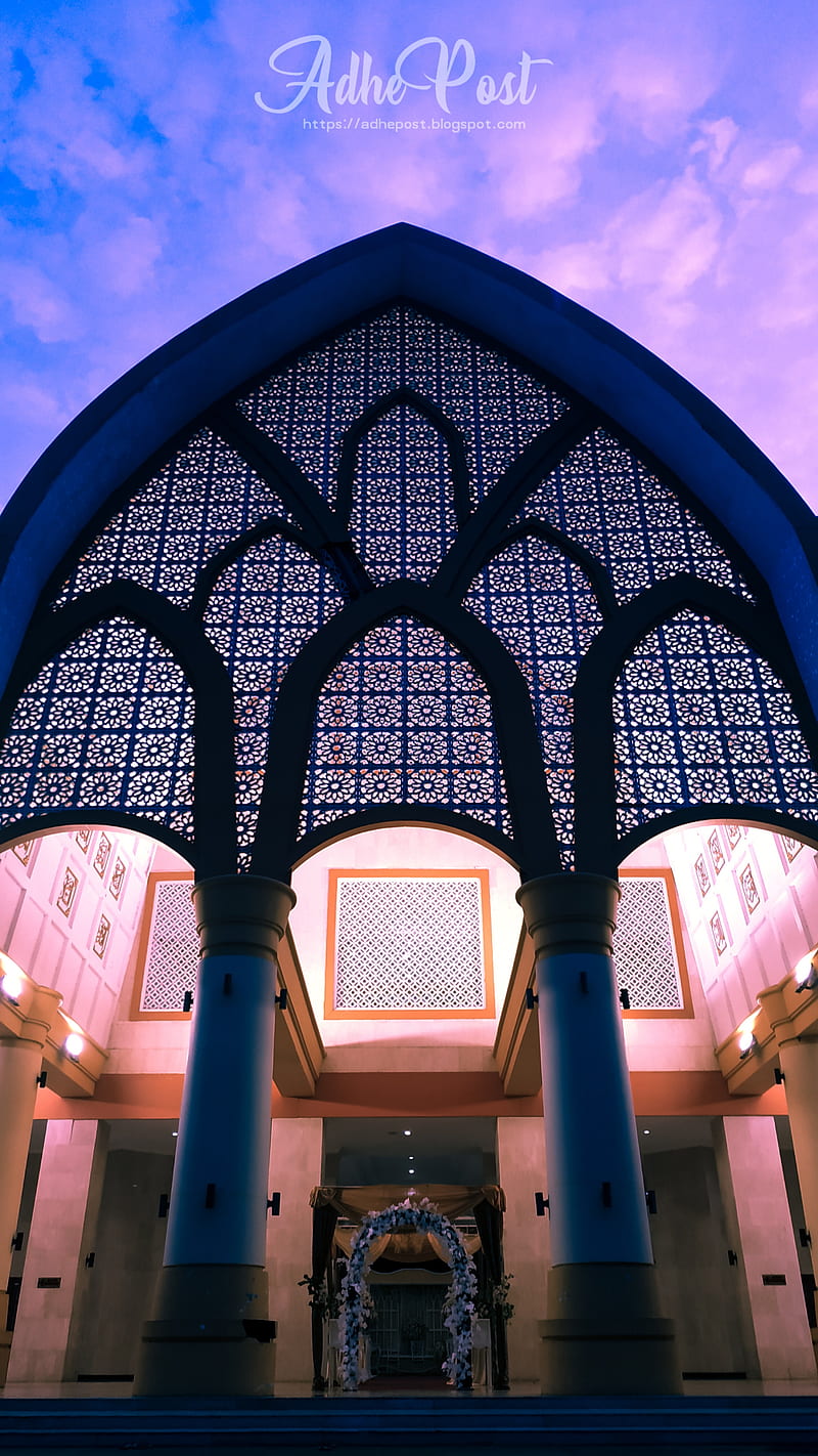 Islamic Center, adhe post, architectural, art, lombok, mosque, HD phone wallpaper