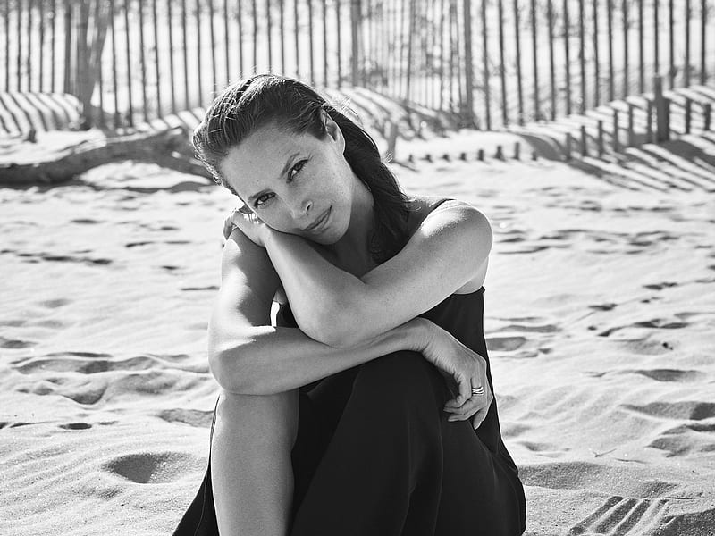 Models, Christy Turlington, American, Black & White, Model, HD wallpaper