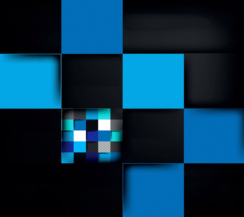 Abstract Cubes, background, blue, geometry, vector, HD wallpaper