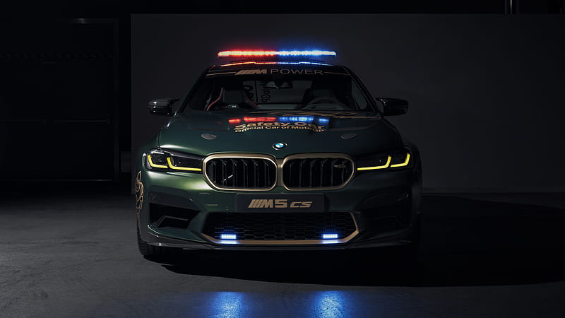 BMW M5 CS MotoGP Safety Car 2021, HD wallpaper