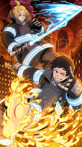 Shinra Kusakabe Flames Fire Force Anime HD 4K Wallpaper #8.476
