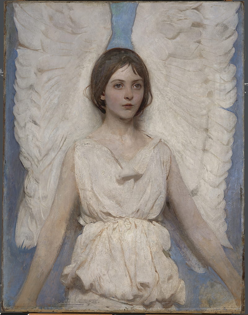 artwork, painting, Abbott Handerson Thayer, angel, wings, women, HD phone wallpaper