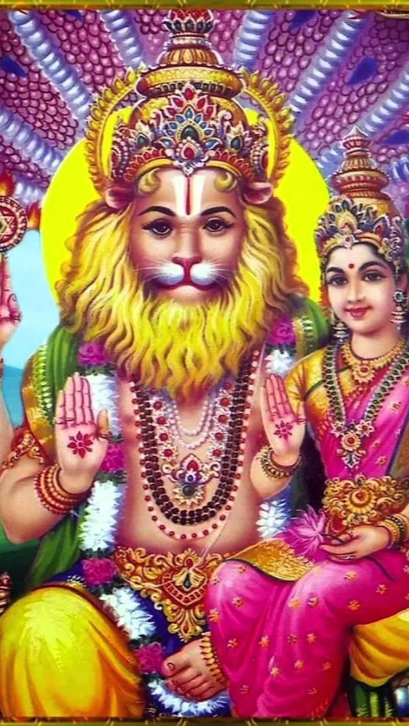 Narasimha Swamy, Lakshmi, lord, god, HD phone wallpaper Peakpx