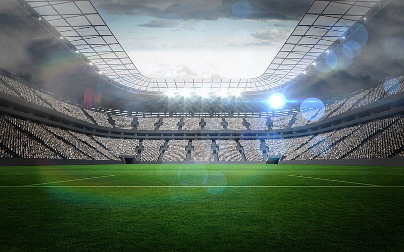 Soccer Stadium, Soccer Pitch, HD wallpaper