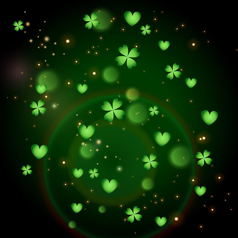 lucky clover charm, Happy St. Patrick’s Day, Saint Patrick, coins, green, luck, lucky charm, lucky clover, rainbow, HD phone wallpaper