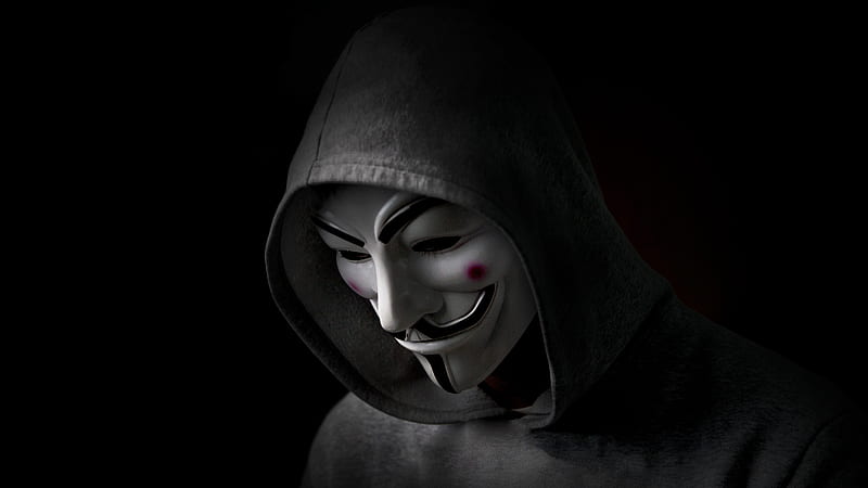 Anonymous, mask, skull, hacker, mortal, sugar, tattoo, girl, skulls, hack, HD wallpaper